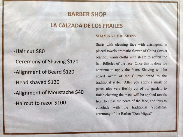Ceremony of Shaving 120 pesos